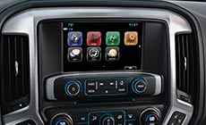 Picture showing IntelliLink in the 2017 GMC Sierra light-duty truck.