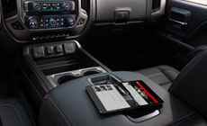 Image showing available 4G Wi-Fi Hotspot inside the 2017 GMC Sierra 1500 pickup truck.