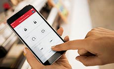 Picture showing myGMC Mobile App available for the 2017 GMC Sierra 1500 light-duty truck.