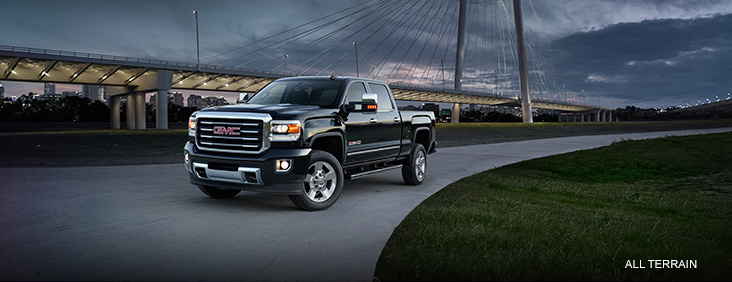 Image showing the 2017 GMC Sierra 2500HD featuring the All Terrain X trim package. 